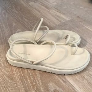HELMUT LANG beige leather sandals Sz 39